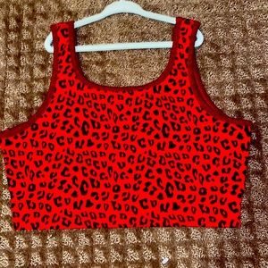 Red cheetah tank top